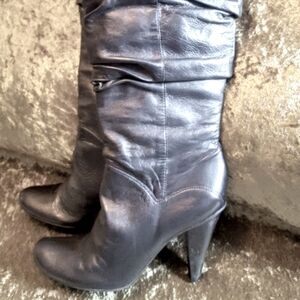 BCBGirls Leather Scrunch Boots Black sz 7.5